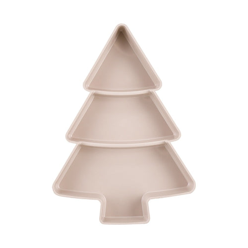 4Pcs Christmas Tree Ceramic Plates