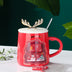 Drinkware Christmas Mugs  Ceramic Coffee Cups With Spoon - Minihomy