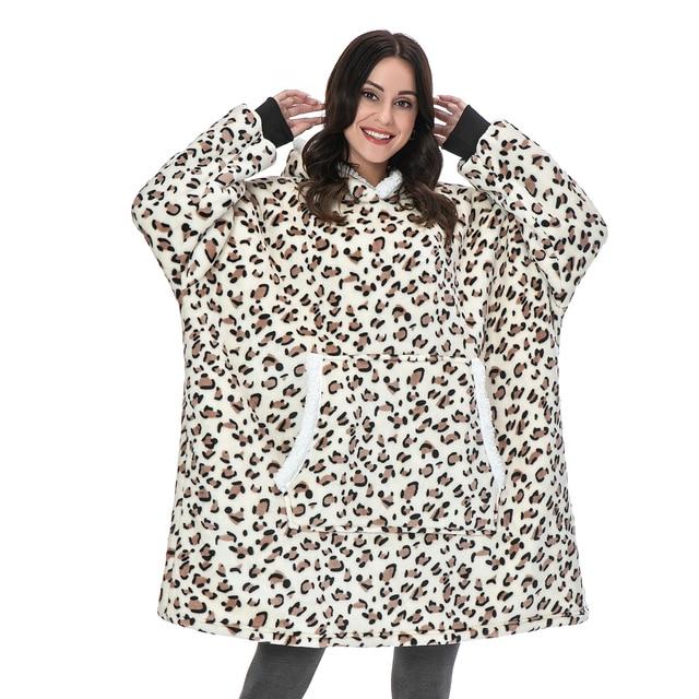 Mink Fleece Warm Loose Blanket Sweater