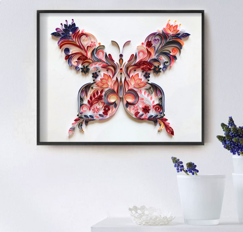 20 Inch Butterfly Quilling Illustration Material Pack Slot