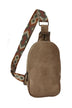 Adjustable Strap PU Leather Sling Bag - Minihomy