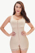 Full Size Zip-Up Scoop Neck Lace Trim Shapewear - Minihomy