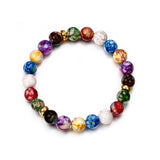 7 Chakra Healing Beaded Bracelet Natural Lava Stone Tiger Eye Beads Bracelet For Women Men Yoga Jewelry