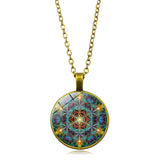 Colorful Datura Time Gem Necklace Female Jewelry