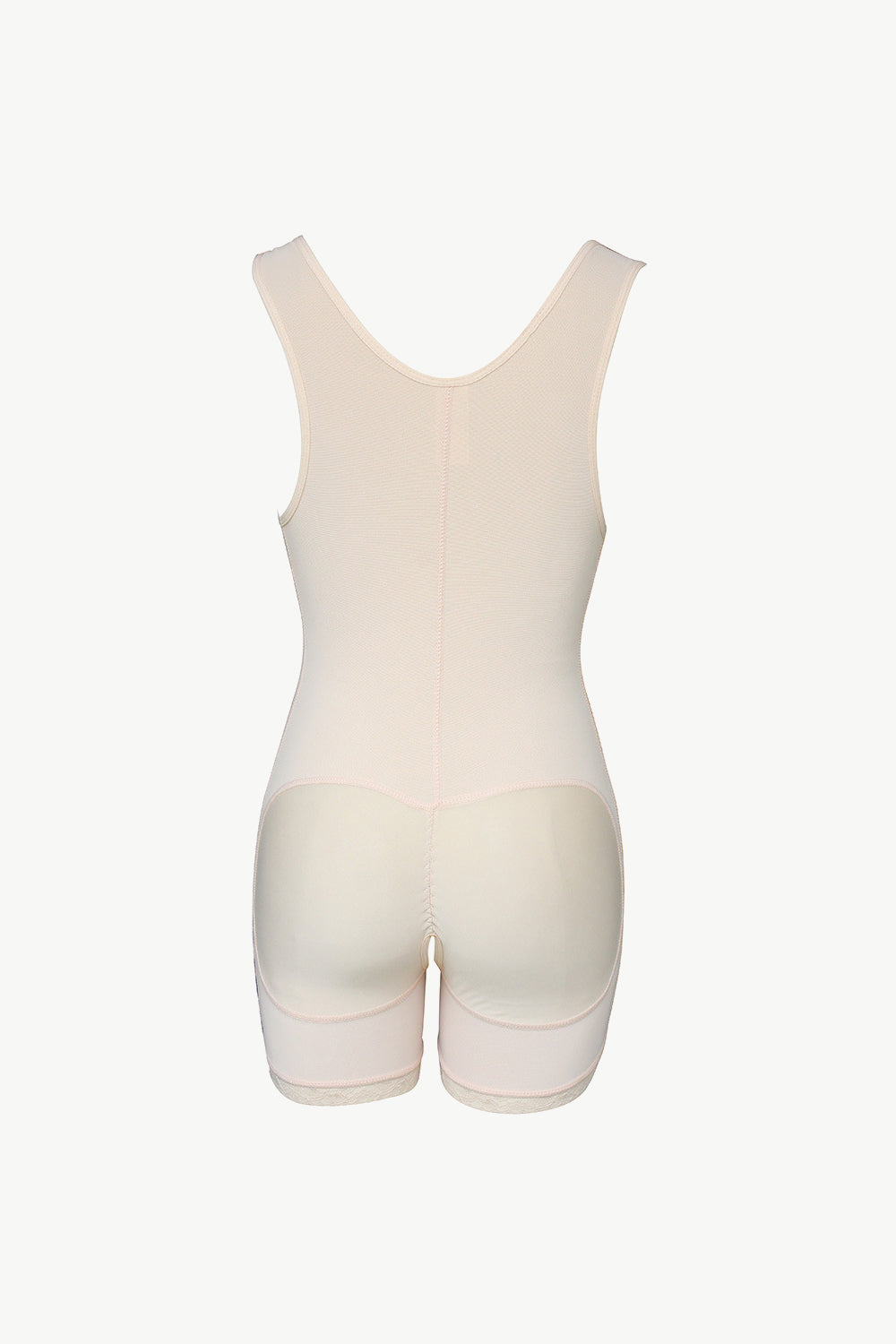 Full Size Zipper Detail Lace Trim Shapewear - Minihomy