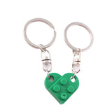 Heart Key Chain Valentines Day Gift Blocks Can Split Key Link Couples