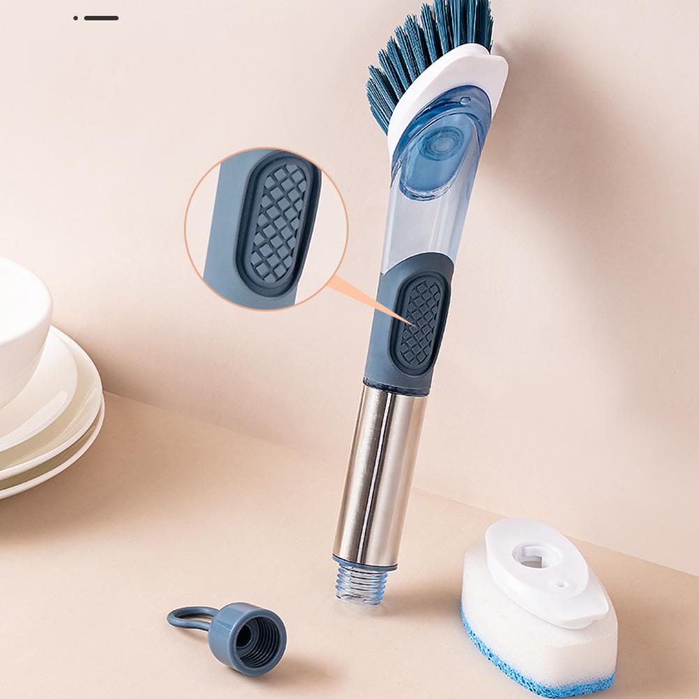 Multifunctional Dish Brush Household Kitchen Oily Sponge Long Handle Cleaning Brush - Minihomy