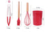 11 Piece Set Of Silicone Kitchenware With Wooden Handle In Storage Bucket