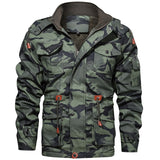 Winter Men Leather Jacket Thick Military Hooded Men Coats