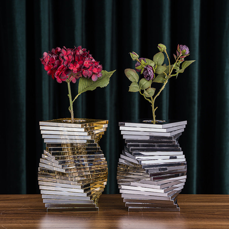 S Type Building Block Electroplating Vase