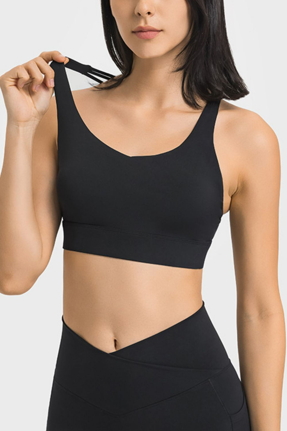 Breathable Crisscross Back Sports Bra - Minihomy