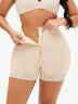 Full Size Zip-Up Lace Trim Shaping Shorts - Minihomy