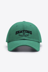 SKATING Letter Embroidery Baseball Cap