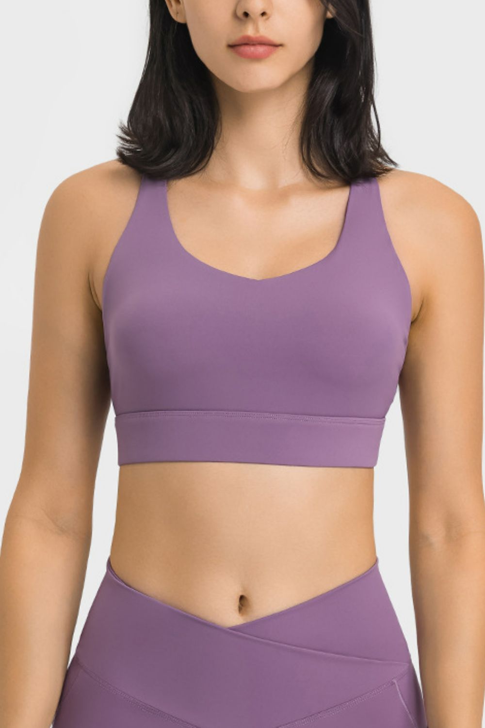 Breathable Crisscross Back Sports Bra - Minihomy