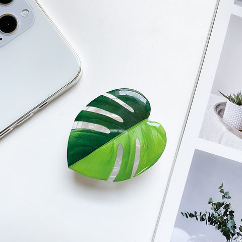 Cute Green Leaves Smartphone Holder Finger Stand  Support For Phone Handband