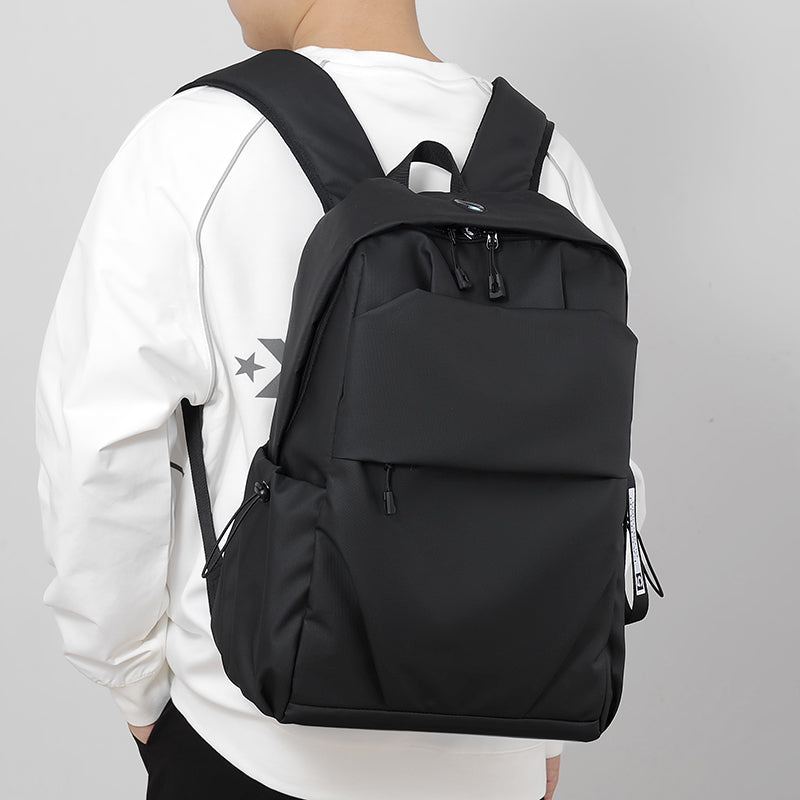 Pure Color Backpack Business Computer School Bag