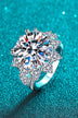 10 Carat Moissanite Flower-Shaped Ring - Minihomy