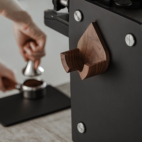 Solid Wood Rack Espresso Machine Handle Storage Rack