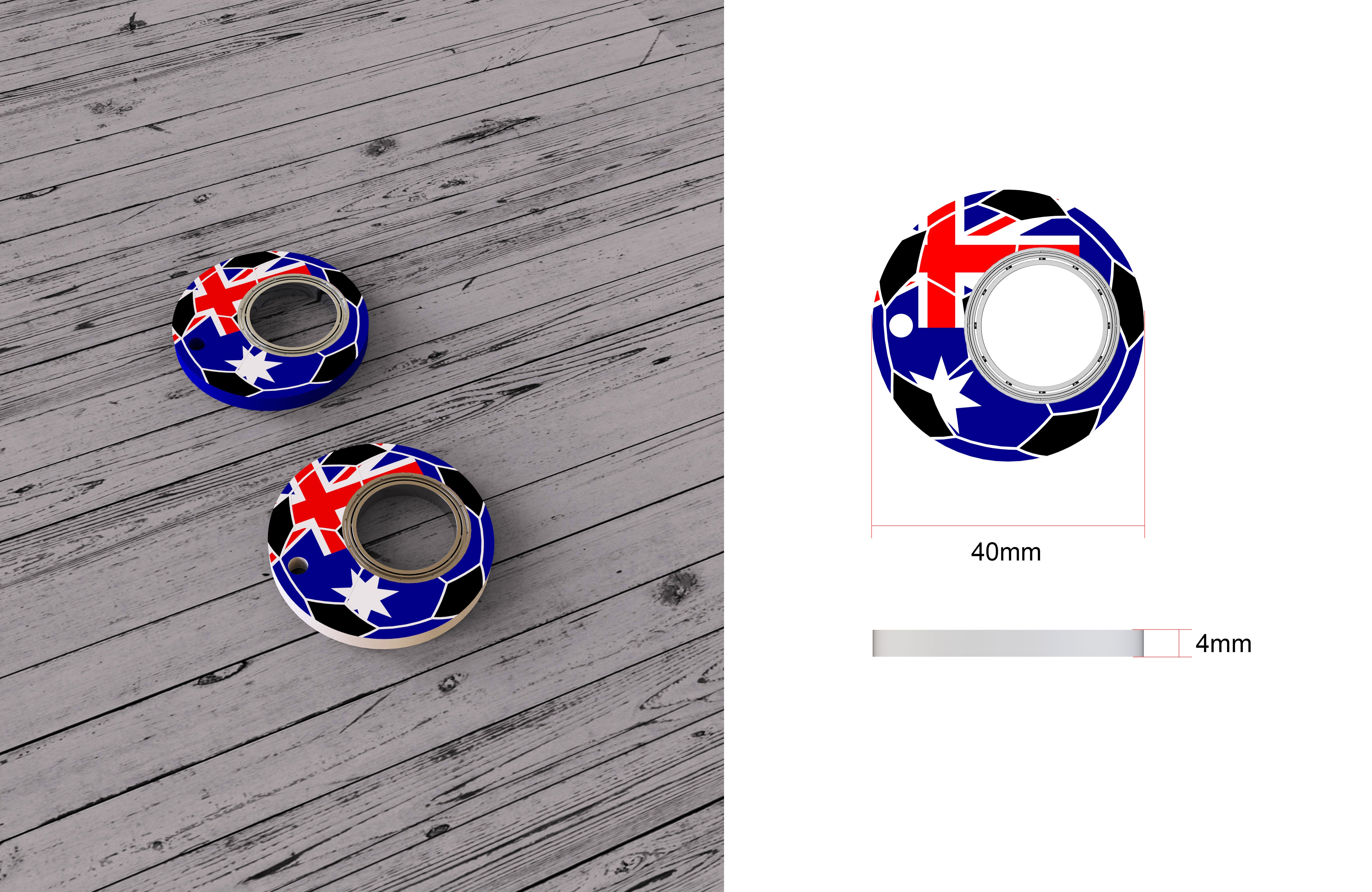 Creative Football World Cup Spinner Toy Keychain