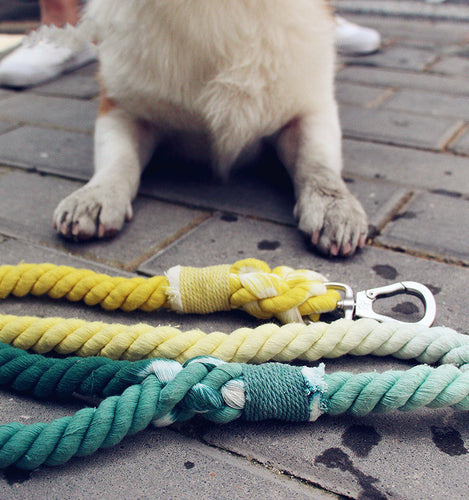 Pet dog traction rope cotton hand-woven rope dog walking rope