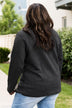 Plus Size Quilted Quarter-Snap Sweatshirt - Minihomy