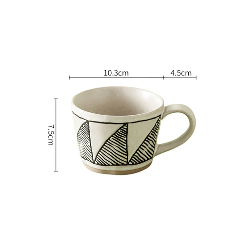Stoneware Retro Ceramic Hand-squeezed Ins Style High-value Cup