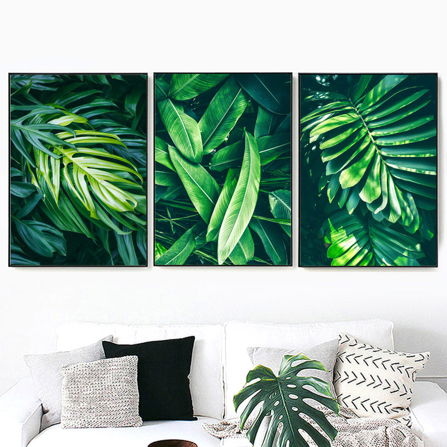 Home Decor Green Plant Canvas Painting - Minihomy