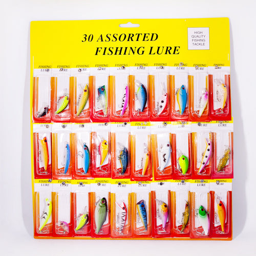 Creative Lure Bait 30 Pcs Plastic Fake Bait Fishing Gear Set