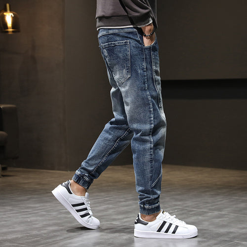 Men's Plus Velvet Stretch Plus Size Jeans Slim Casual