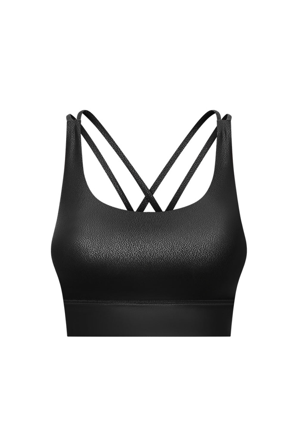 Crisscross Strappy Back Sports Bra - Minihomy