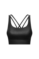 Crisscross Strappy Back Sports Bra - Minihomy