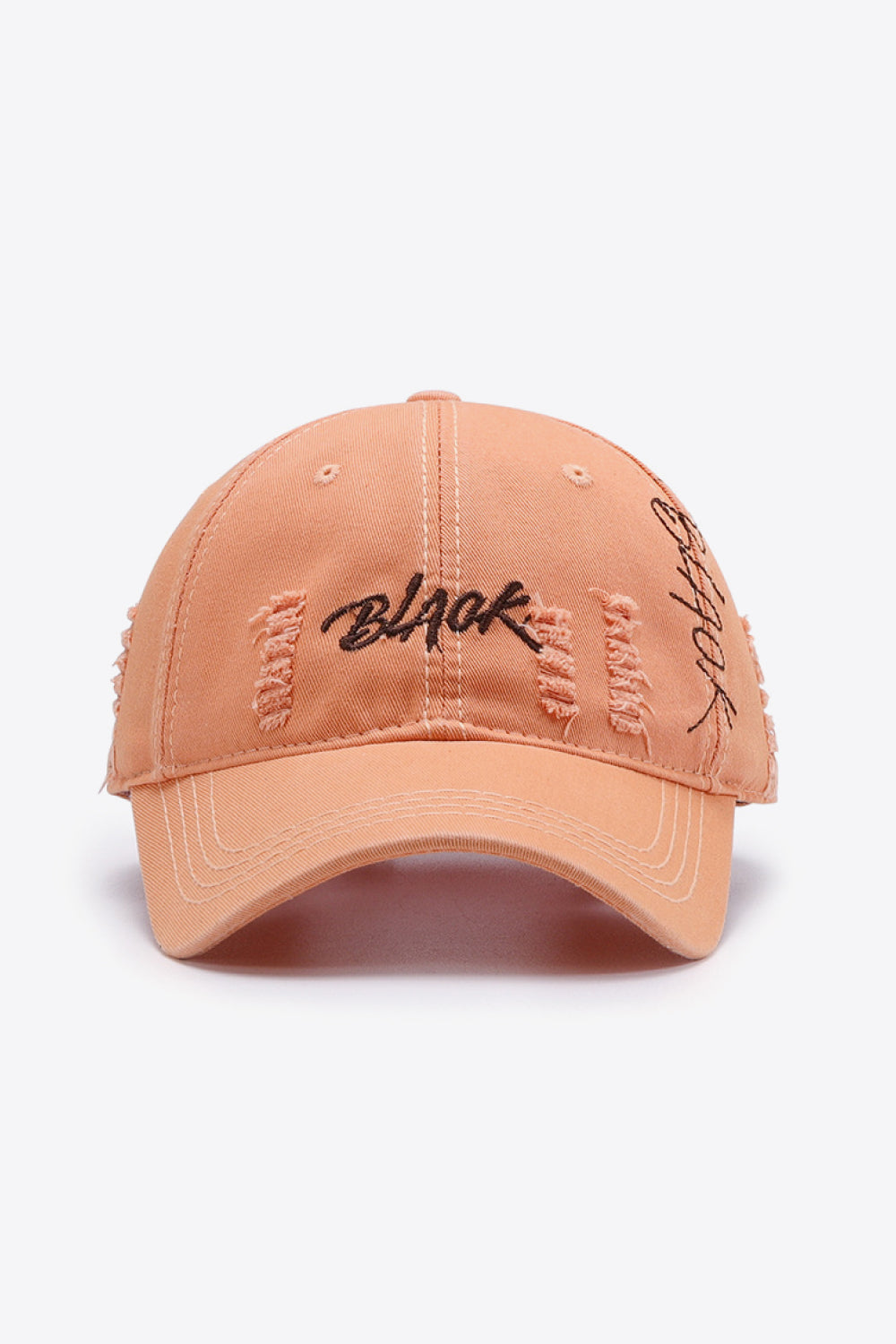 Letter Graphic Distressed Baseball Cap