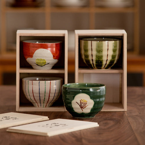 Gift Mino Yaki Hand-painted Japanese Soup Bowl