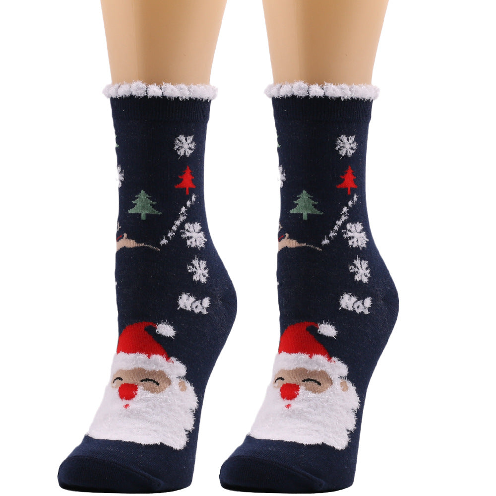 Autumn And Winter Plush Socks Christmas Socks Women's