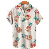 Casual Fruit Print Hawaiian Shirt For Men - Minihomy