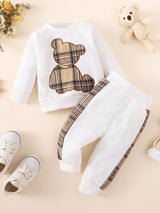 Baby Bear Graphic Sweatshirt and Joggers Set - Minihomy