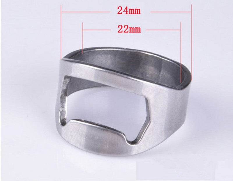 Four Colors Stainless Steel Finger Ring Ring-Shape Beer Bottle Opener for Beer Bar Tool