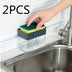 2-in-1 Soap Dispenser Sponge Caddy Push-type Liquid Box Detergent Automatic Dosing Box - Minihomy