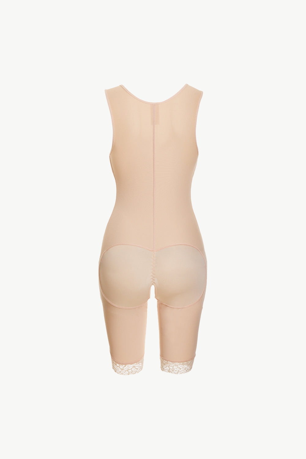 Full Size Lace Trim Shapewear with Zipper - Minihomy