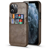 Oil-waxed Calfskin Pattern Mobile Phone Card Protective Case