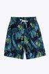 Full Size Floral Drawstring Waist Swim Trunks - Minihomy