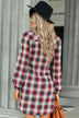 Plaid Tie Front Mini Shirt Dress - Minihomy