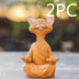 Whimsical Black Buddha Cat Figurine Meditation Yoga Collectible Happy Cat Decor Home Garden Decoration Garden Ornament