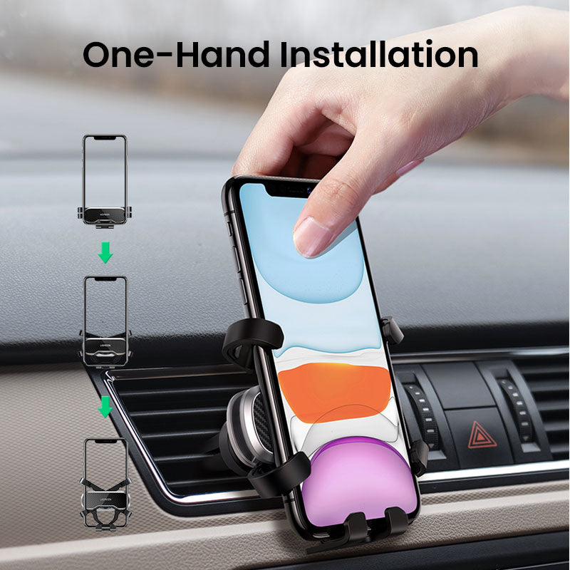 UGREEN Phone Holder for Phone in Car Air Vent Clip Mount Mobile Phone Holder GPS Stand for iPhone 13 12 Xiaomi Car Phone Holder