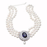 Natual Pearl Bead Necklace Classic Sweater Chain