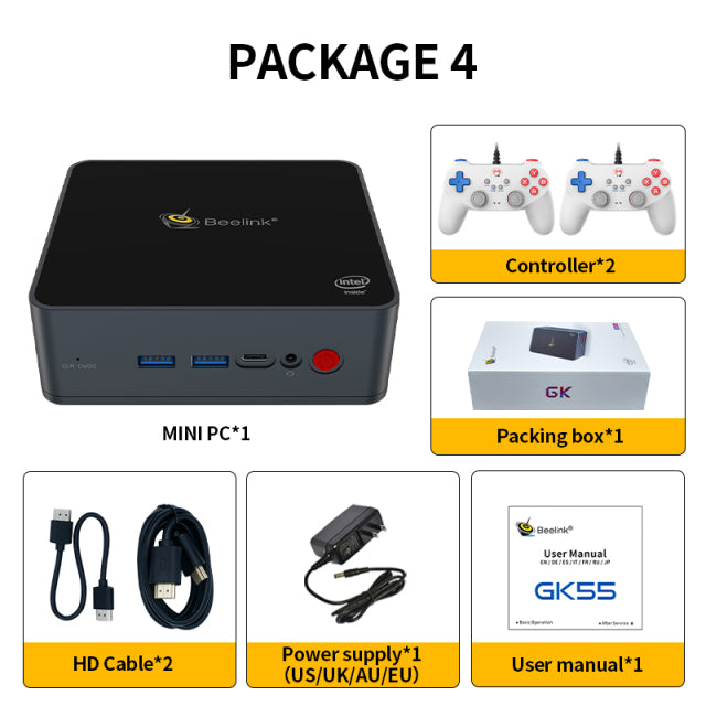 Retro Video Game Console Beelink Super Console X PC Lite For PS2/WII/PS1/SS/N64/GAMECUBE WIN10 Pro With 71000+ Games Mini PC Box