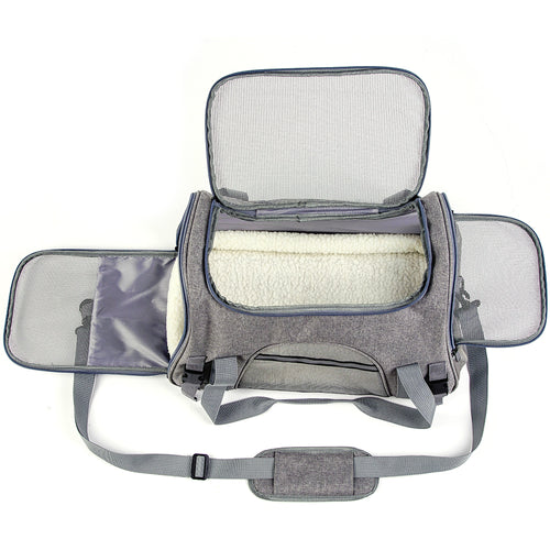 Portable Backpack With Mesh Window Airline Approved Small Pet Transport Bag Carrier For Dogs