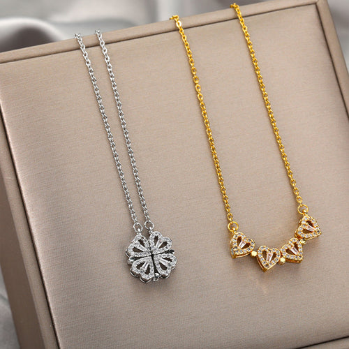 Vintage Lucky Four Leaf Clover Necklaces for Women