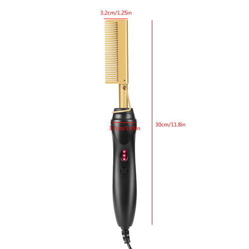 Multifunction Hair Straightener Flat Irons Wet Dry Dual Use Brush Comb Electric Heating Hair Straight Styler