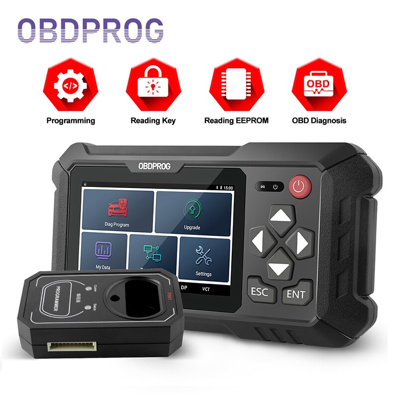 OBDPROG 501 OBD2 Key Programming EEPROM Pin Code Reader Immobilizer Car Smart Remote Programmer All Key Lost OBD Diagnostic Tool